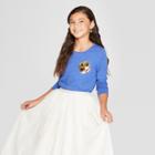 Girls' Long Sleeve Flip Sequin Emoji T-shirt - Cat & Jack Blue