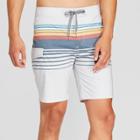 Men's 8.5 Striped Freddy Board Shorts - Goodfellow & Co Gray