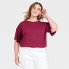 Women's Plus Size Bodysuit - Universal Thread Berry Red