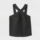Women's Linen Tank Top - A New Day Black