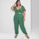 Women's Plus Size Balloon Leg Pull-on Pants - Wild Fable Green