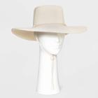 Women's Straw Boater Hat With Chin Strap - Universal Thread Off White