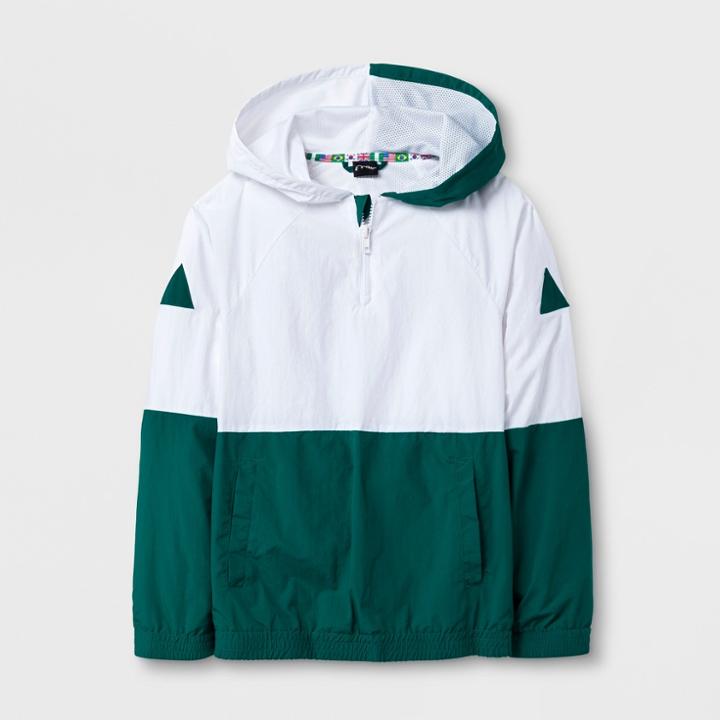 Boys' Colorblock Windbreaker Long Sleeve Sweatshirt - Art Class Green