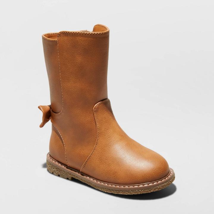 Toddler Girls' Hermione Fashion Boots - Cat & Jack Cognac 10, Girl's, Brown