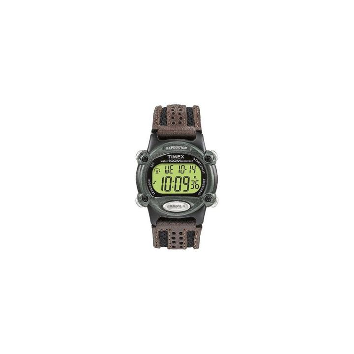 Men's Timex Expedition Digital Watch With Nylon/leather Strap - Black/brown T48042jt