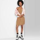 Women's Woven Slip Dress - Wild Fable Brown Plaid