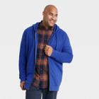 Men's Tall Fleece Full-zip Hoodie Sweatshirt - Goodfellow & Co Blue