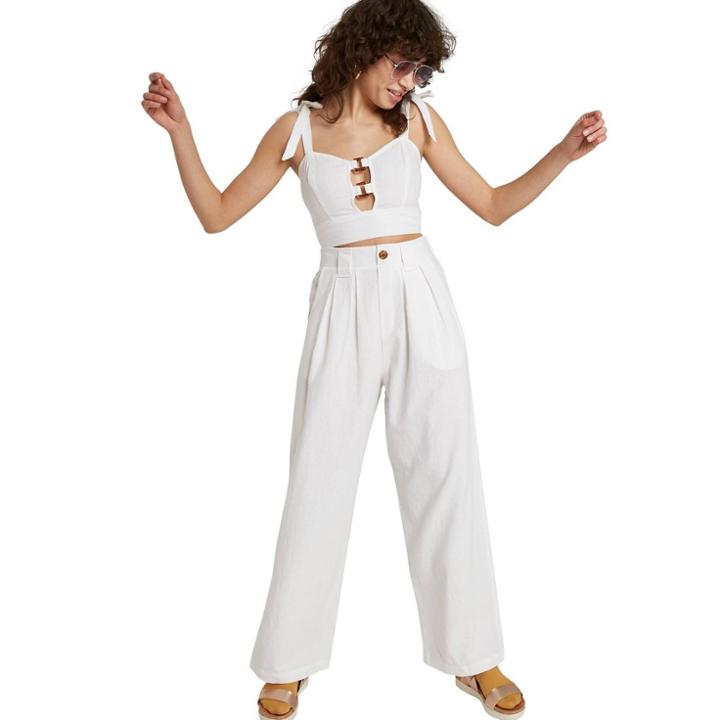 Women's High-rise Pleated Wide Leg Pants - Wild Fable Cream Xs, Women's, White