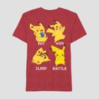 Pokemon Boys' Pikachu Short Sleeve T-shirt - Red