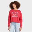 Grayson Threads Women's Valentine's Day My Dog Is My Valentine Graphic Sweatshirt - Red
