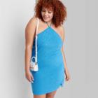 Women's Plus Size Sleeveless Side Slit Bodycon Dress - Wild Fable Azure