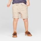 Toddler Boys' Twill Pull-on Shorts - Cat & Jack Khaki 2t, Boy's, Beige