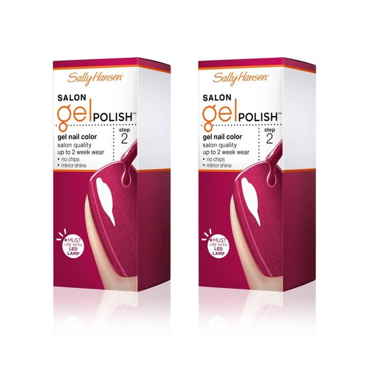 Sally Hansen Salon Gel Polish Nail Color Set - Wine Not - 0.14 Fl Oz