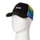 Concept One Pride Adult Rainbow Trucker Baseball Hat - Black, Adult Unisex