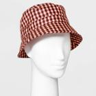 No Brand Women's Plaid Bucket Hat - Orange/brown