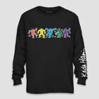 Men's Keith Haring Earth People Long Sleeve Graphic T-shirt - White S, Men's,
