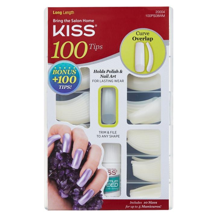 Kiss 100 Tip Extensions Curve Overlap