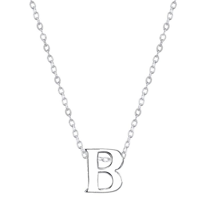 Los Angeles Women's Sterling Silver Letter 't' Short Necklace - Silver (18.32),