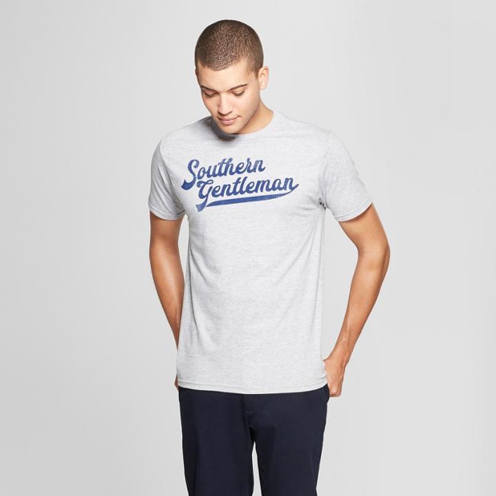 Men's Short Sleeve Southern Gentleman Graphic T-shirt - Awake Heather Gray