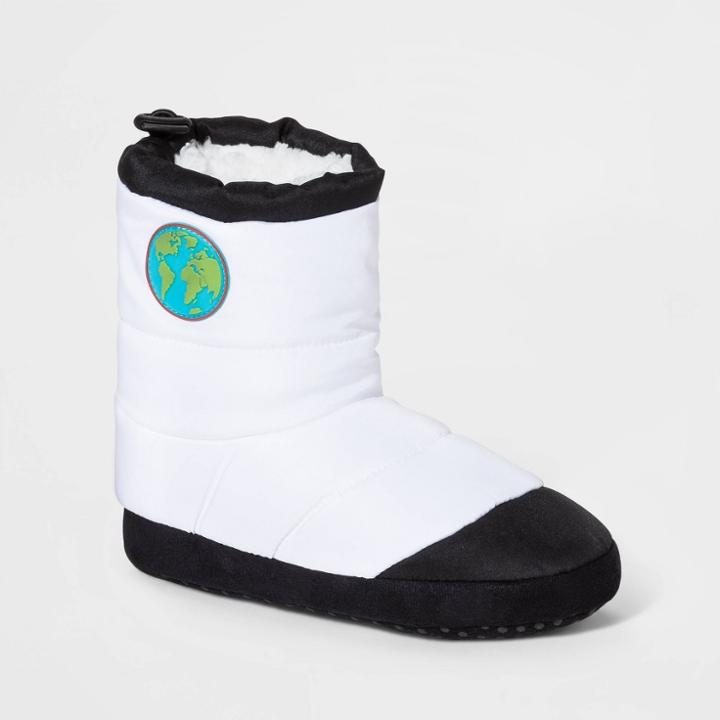 Boys' Astronaut Puffy Slipper Boots - Cat & Jack White S, Boy's,