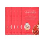 Que Bella Refreshing Pomegranate Peel Off Face Mask - 6ct , Adult Unisex
