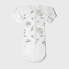 Goumikids Goumi Baby Girls' Organic Cotton Abstract Floral Nightgown - White