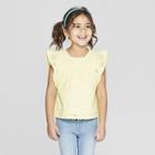 Toddler Girls' Short Sleeve Woven Blouse - Cat & Jack Yellow