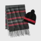Reversible Scarf And Knit Beanie Set - Goodfellow & Co Red