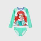 Girls' The Little Mermaid Ariel Tankini Set - Turquoise Blue