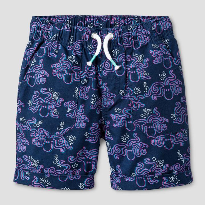 Toddler Boys' 3d Octopus Print Pull-on Shorts Insignia Blue 2t - Cat & Jack