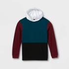 Plusboys' Colorblock Hoodie Sweatshirt - Art Class Maroon
