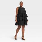 Women's Plus Size Sleeveless Multi Tiered Dress - Who What Wear Black