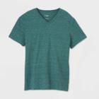 Men's Tall Standard Fit Short Sleeve Novelty V-neck T-shirt - Goodfellow & Co Green