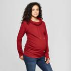 Target Maternity Cowl Neck Sweatshirt - Isabel Maternity By Ingrid & Isabel Dark Red