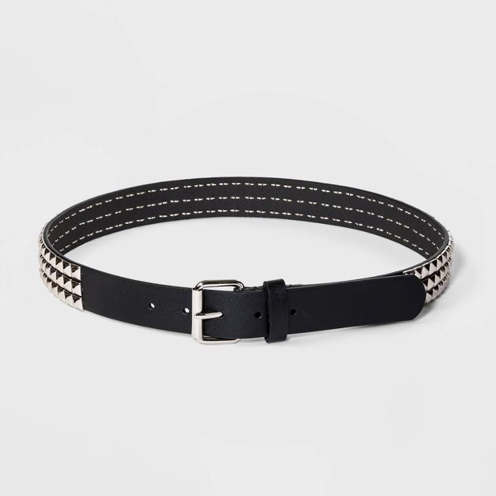 Women's Pyramid Studded Belt - Wild Fable Black S, Women's,