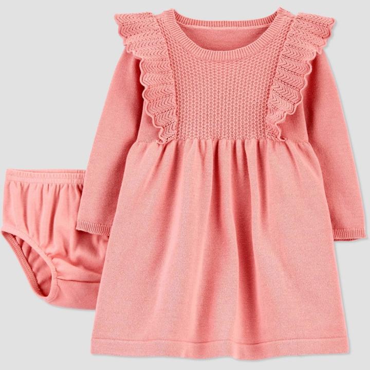 Baby Girls' Sweater Top & Bottom Set - Just One You Made By Carter's Pink Newborn
