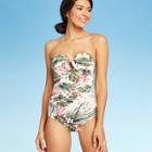 Kona Sol Women's Bandeau Pique High Coverage One Piece Swimsuit - Kona