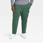 Men's Big Cotton Fleece Cargo Jogger Pants - All In Motion Olive