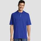 Hanes Men's Short Sleeve X-temp Jersey Polo Shirt - Deep Blue