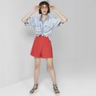 Women's Pleated High-rise Trouser Shorts - Wild Fable Red