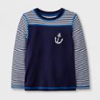 Toddler Boys' Long Sleeve Anchor Rash Guard - Cat & Jack Navy 2t, Boy's, Blue