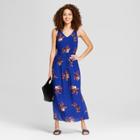 Women's Floral Print Maxi Sundress- A New Day Indigo