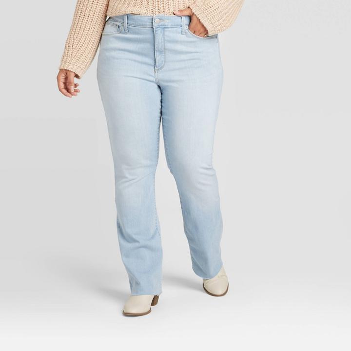 Women's Plus Size High-rise Bootcut Jeans - Universal Thread Light Wash 14w, Women's, Blue