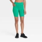 Women's Brushed Sculpt Bike Shorts - All In Motion Vibrant Green