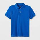 Plusboys' Short Sleeve Interlock Uniform Polo Shirt - Cat & Jack Blue