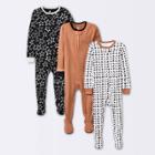 Baby 3pk Tight Fit Zip-up Sleep N' Play - Cloud Island Black