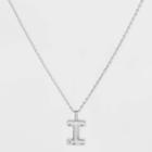 Silver Plated Cubic Zirconia 'i' Pendant Necklace - A New Day