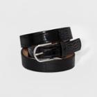 Women's Croco Belt - A New Day Black