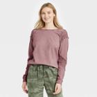 Women's Trim Details Novelty Sweatshirt - Knox Rose Purple