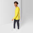 Men's Casual Fit Long Sleeve Side Striped T-shirt - Original Use Yellow Bliss